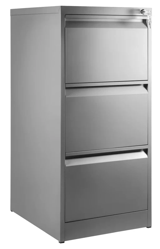 Kontenerek XD-001-3D metalowy z zamkiem na klucz szary