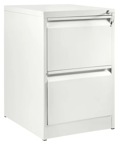 Kontenerek XD-001-2D metalowy z zamkiem na klucz biały