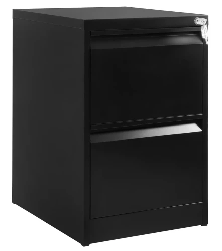 Kontenerek XD-001-2D metalowy z zamkiem na klucz czarny