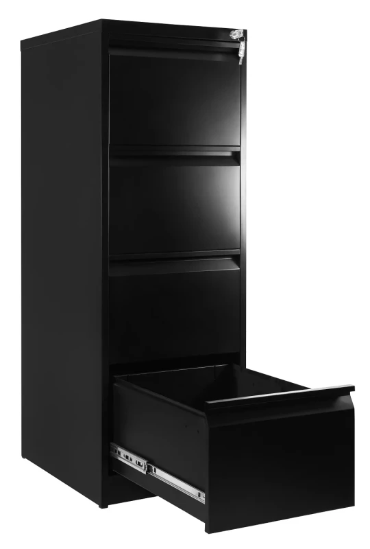 Kontenerek XD-001-4D metalowy z zamkiem na klucz czarny