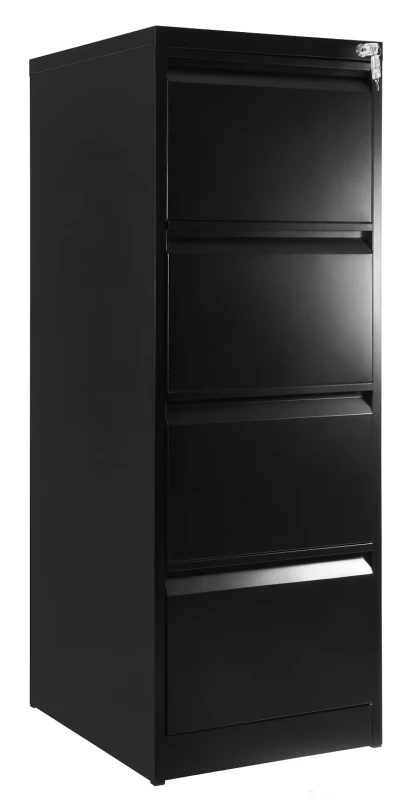 Kontenerek XD-001-4D metalowy z zamkiem na klucz czarny