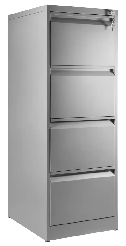 Kontenerek XD-001-4D metalowy z zamkiem na klucz szary