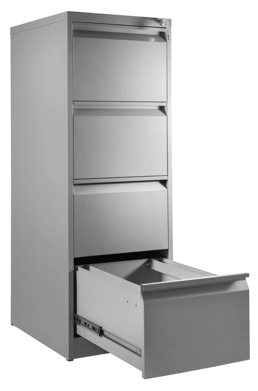 Kontenerek XD-001-4D metalowy z zamkiem na klucz szary