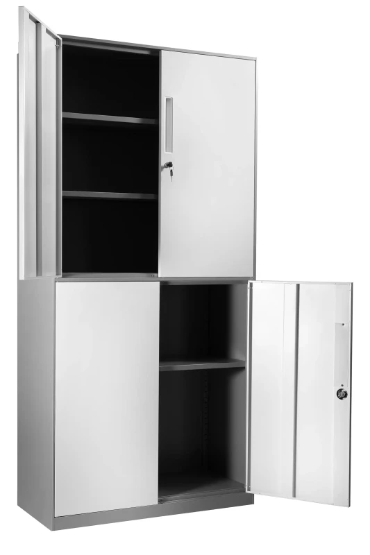 Szafka metalowa z uchwytem XD-0030 zamykana na klucz Szary/Biały