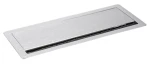 Aluminiowa maskownica kabli CF-A otwierana do biurka z nylonowym włosiem Srebrny