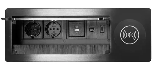 Mediaport  YO-706 do blatów biurowych z ładowaniem indukcyjnym Czarny