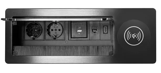 Mediaport YO-706 do blatów biurowych z ładowaniem indukcyjnym Czarny