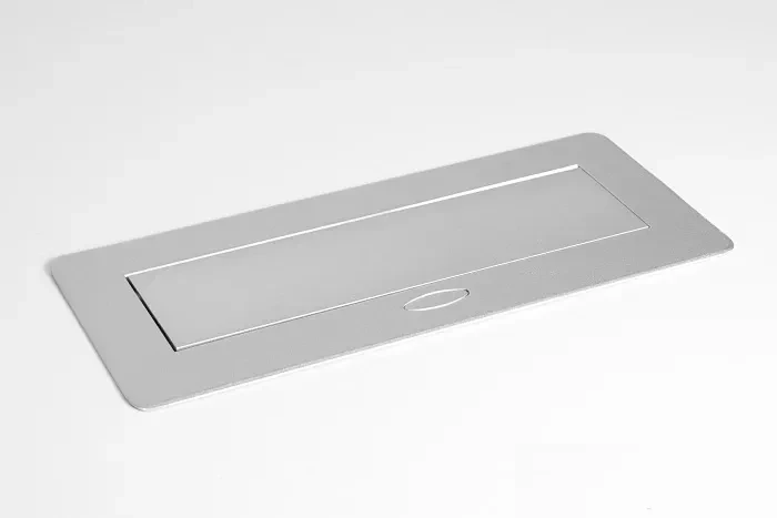 Mediaport YO-602A do blatów biurowych 2 gniazda 2 USB Srebrny