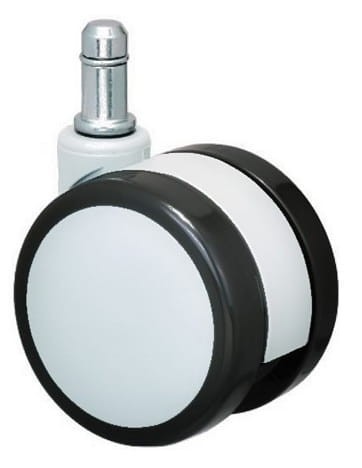 Kółka gumowane CT60-281B do foteli obrotowych komplet 5 szt