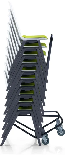 Wózek transportowy T3 do krzeseł FILA metalowy udźwig 75 kg czarny