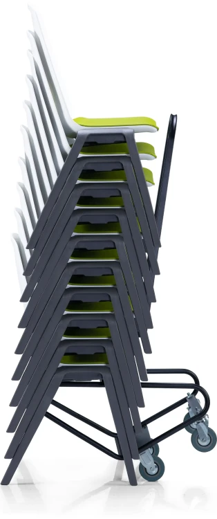 Wózek transportowy T3 do krzeseł FILA metalowy udźwig 75 kg czarny