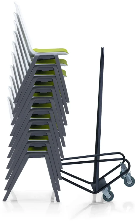 Wózek transportowy T3 do krzeseł FILA metalowy udźwig 75 kg czarny