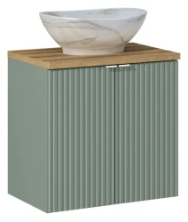 Zestaw mebli łazienkowych LINE REED GREEN szafka 60 cm z umywalką Pati i blatem 60 cm