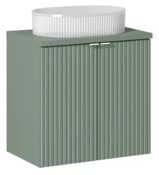 Zestaw mebli łazienkowych LINE REED GREEN szafka 60 cm z umywalką Beyond i blatem 60 cm