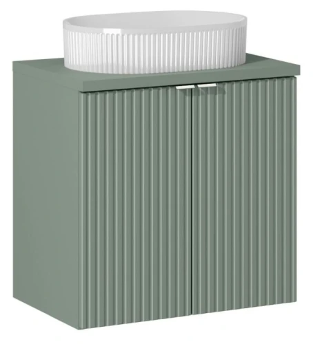 Zestaw mebli łazienkowych LINE REED GREEN szafka 60 cm z umywalką Beyond i blatem 60 cm