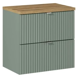 Zestaw mebli łazienkowych LINE REED GREEN szafka 60 cm 2 szuflady z blatem 60 cm