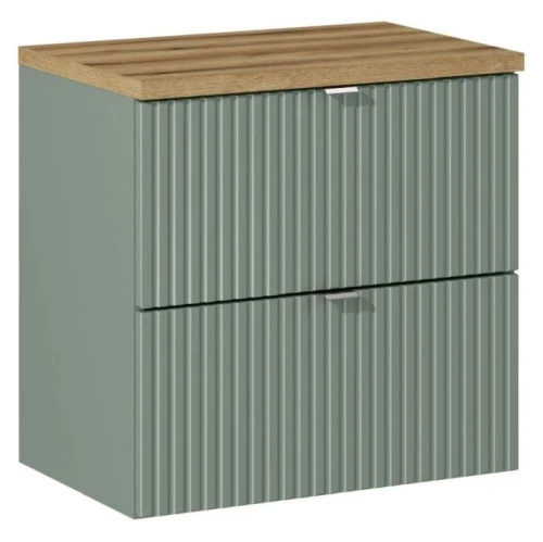 Zestaw mebli łazienkowych LINE REED GREEN szafka 60 cm 2 szuflady z blatem 60 cm