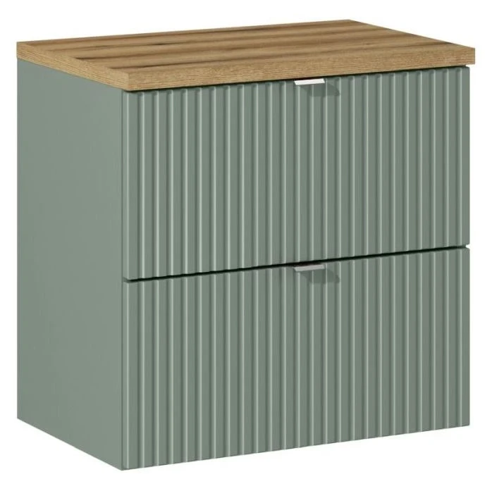 Zestaw mebli łazienkowych LINE REED GREEN szafka 60 cm 2 szuflady z blatem 60 cm