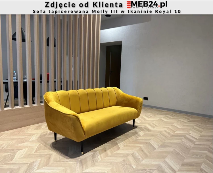 Sofa tapicerowana Molly III w stylu skandynawskim 48h - zdjęcie od klienta