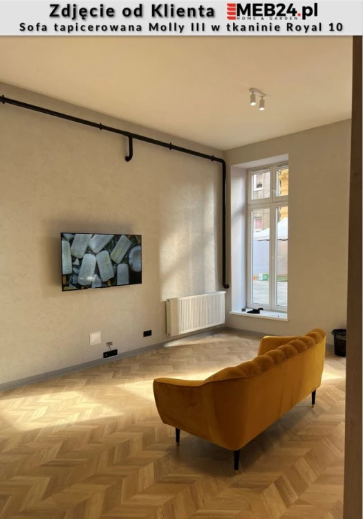 Sofa tapicerowana Molly III w stylu skandynawskim 48h - zdjęcie od klienta