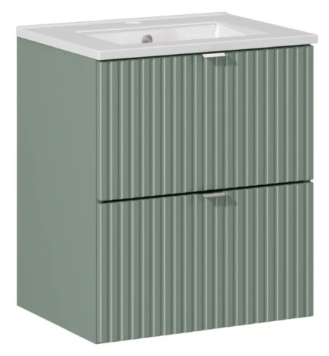 Zestaw mebli łazienkowych LINE REED GREEN szafka 50 cm 2 szuflady z umywalką Dance