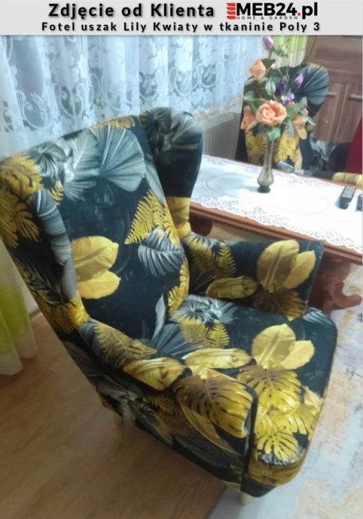 Fotel uszak Lily Poly w stylu skandynawskim - zdjęcie od klienta