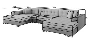 Narożnik rozkładany Vento tapicerowany