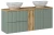 Zestaw mebli łazienkowych LINE REED GREEN z szafką pod umywalkę 140 cm - 6 elementów