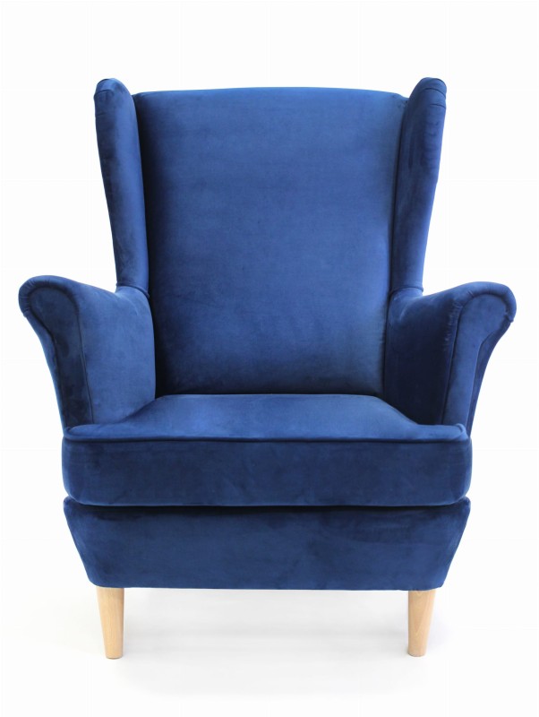 Fotel uszak bez pikowania Lily II w stylu skandynawskim