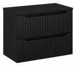 Zestaw mebli łazienkowych NOVA BLACK szafka 80 cm 2 szuflady z blatem 80 cm