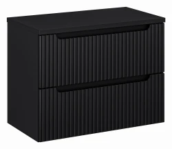 Zestaw mebli łazienkowych NOVA BLACK szafka 80 cm 2 szuflady z blatem 80 cm