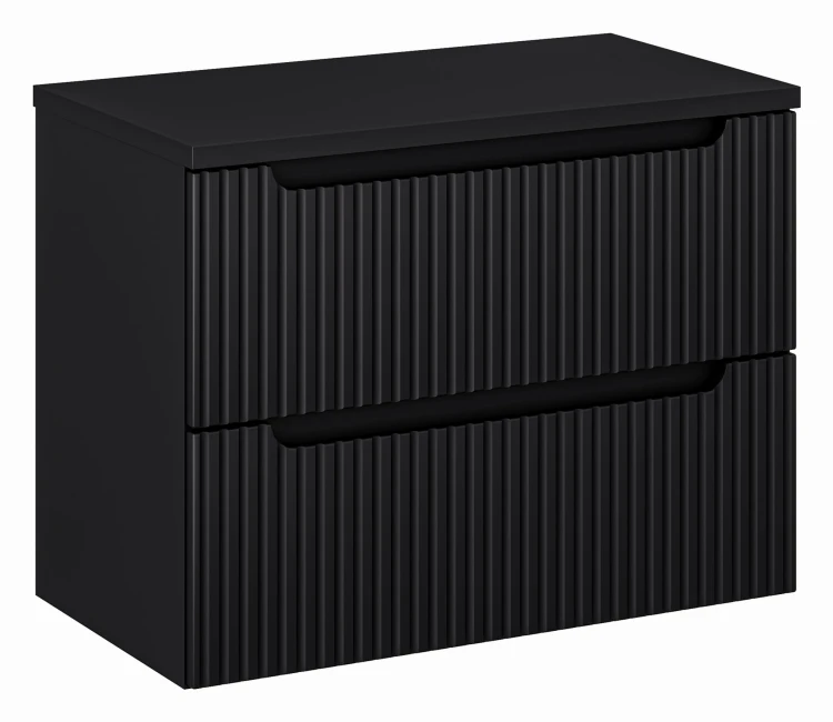 Zestaw mebli łazienkowych NOVA BLACK szafka 80 cm 2 szuflady z blatem 80 cm