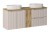 Zestaw mebli łazienkowych NOVA CASHMERE z dwoma umywalkami BEYOND i blatem dąb 140 cm - 6 elementów