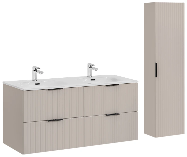 Zestaw mebli łazienkowych ADEL CASHMERE 120 cm z umywalką Sky - 4 elementy