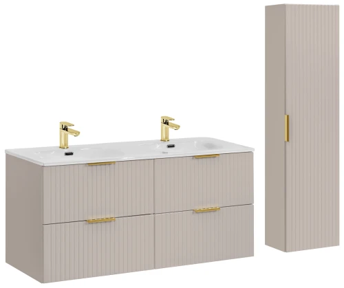 Zestaw mebli łazienkowych ADEL CASHMERE 120 cm z umywalką Sky - 4 elementy