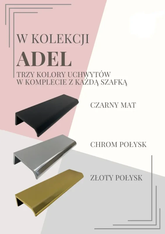 Zestaw mebli łazienkowych ADEL CASHMERE 60 cm - uchwyty