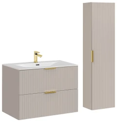 Zestaw mebli łazienkowych ADEL CASHMERE 80 cm z umywalką Sky - 3 elementy