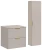Zestaw mebli łazienkowych ADEL CASHMERE szafka 60 cm z blatem 60 cm i słupkiem - 3 elementy