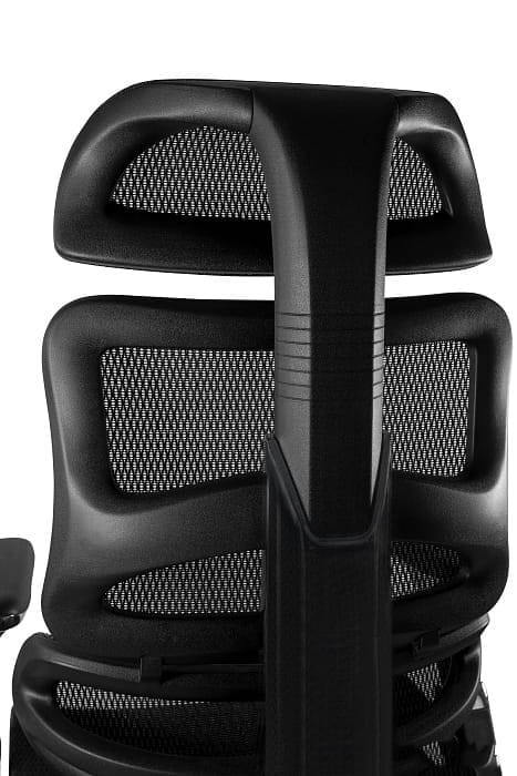 Fotel ergonomiczny siatkowy Ergothrone z podnóżkiem czarny