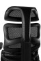 Fotel ergonomiczny siatkowy Ergothrone z podnóżkiem czarny