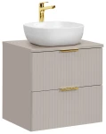 Zestaw mebli łazienkowych ADEL CASHMERE szafka 60 cm z umywalką SMILE i blatem 60 cm