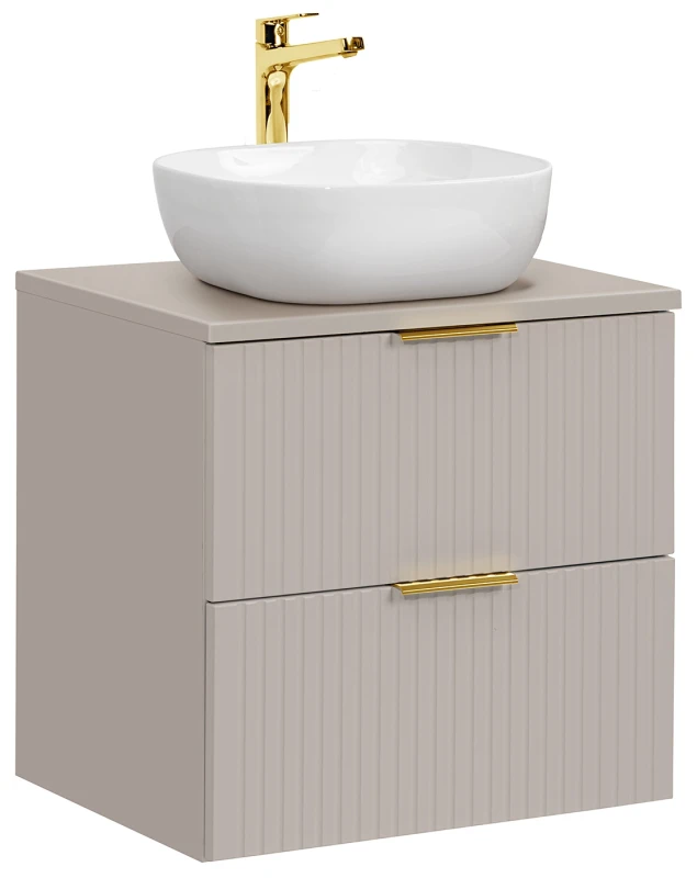 Zestaw mebli łazienkowych ADEL CASHMERE szafka 60 cm z umywalką SMILE i blatem 60 cm