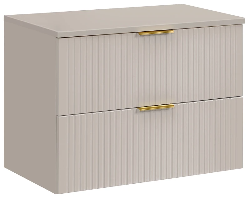 Zestaw mebli łazienkowych ADEL CASHMERE szafka 80 cm z blatem 80 cm i słupkiem - 3 elementy