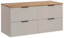Zestaw mebli łazienkowych ADEL CASHMERE z blatem wotan 120 cm - 3 elementy