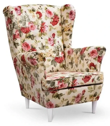 Fotel uszak Lily Kwiaty w stylu skandynawskim