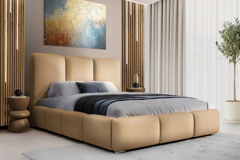 Łóżko tapicerowane Vermut z pojemnikiem 180x200 dwuosobowe