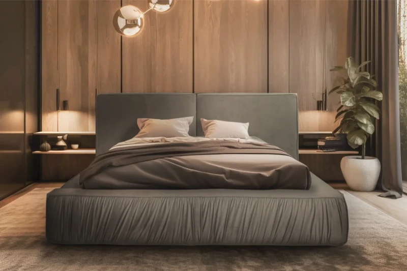 Łóżko tapicerowane Kombo z pojemnikiem 160x200 dwuosobowe