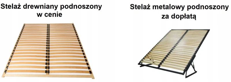 Łóżko tapicerowane Kombo z pojemnikiem 160x200 dwuosobowe
