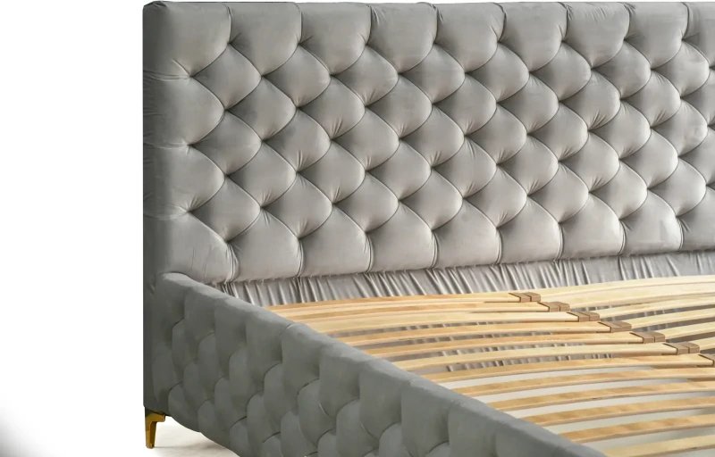 Łóżko tapicerowane Roksi z pojemnikiem 140x200 dwuosobowe