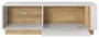 Stolik RTV Arco z LED 138 cm biały połysk + dąb grandson